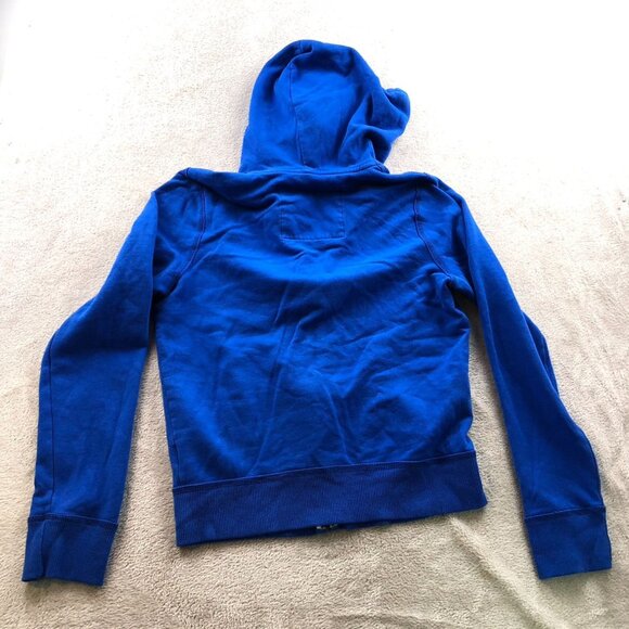 Hollister Boys Hoodie Sweatshirt 180 Youth Zip Up Surf Finals Blue Embroidered - Picture 10 of 10